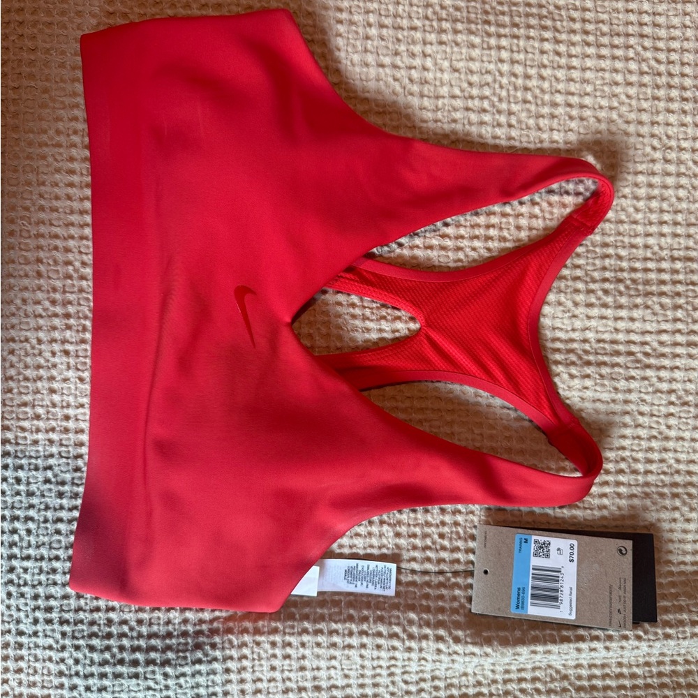 Nike Women’s Red Scoop-Back Swim Bikini Top